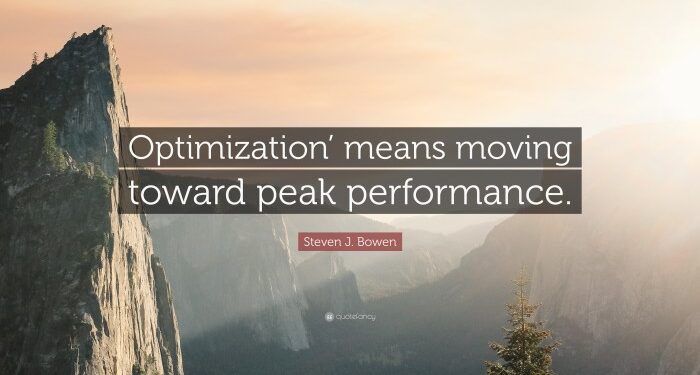 Steven J. Bowen Quote: “Optimization’ means moving toward peak ...